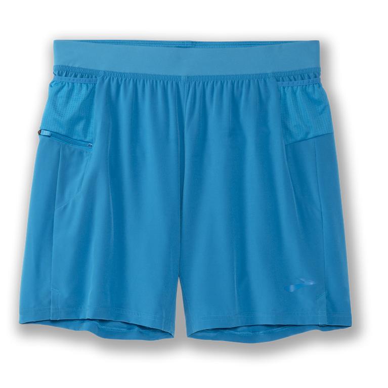 Brooks Sherpa 7 2-in-1 Running Shorts - Men's - Electric Blue (80639-TZDU)